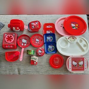 Retro Hello Kitty Kitchen Play Set Sanrio Doll House Vintage Rare 90s Japan